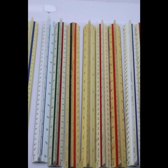 VTG Huge lot Architect Triangle Scale Ruler Drafting Measurements Tool Vintage - Picture 6 of 12